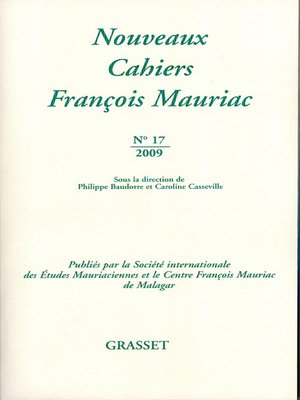 cover image of Nouveaux cahiers François Mauriac N°17
